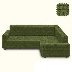 Чехол для углового дивана стрейч зеленый