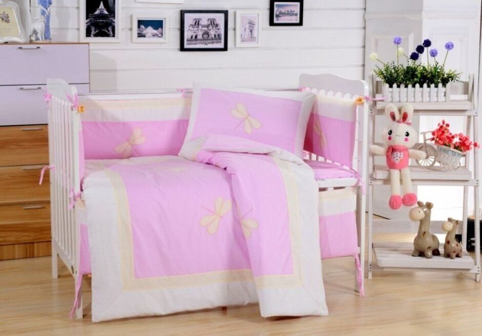 Комплект постельного белья для новорожденных с бортиком арт.23