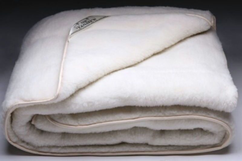 Одеяло овечье двухслойное "Белое" Lanatex 140х205
