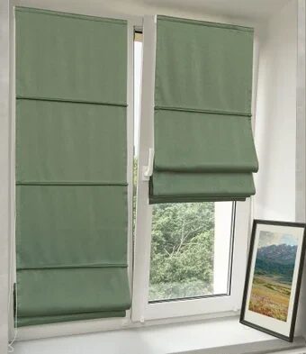 Римские шторы 62х160 зеленые