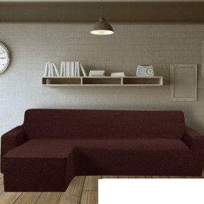 Чехол для углового дивана оттоманка без юбки (левый) бордовый Karteks