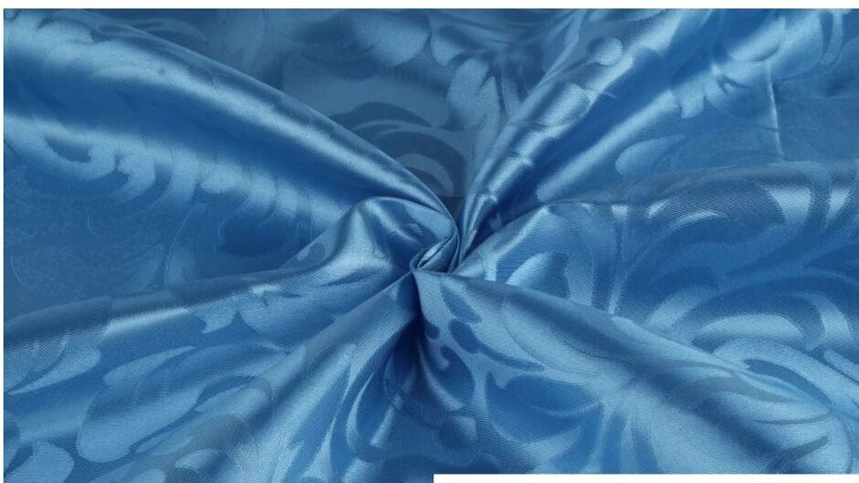 Ткань для штор синт. жаккард голубой