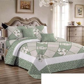 Покрывало стеганое Patchwork Tango 230x250 +2 нав. 50х70 арт.21