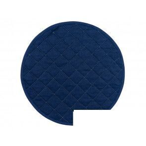 Подушка на стул круглая синяя  d=38 см