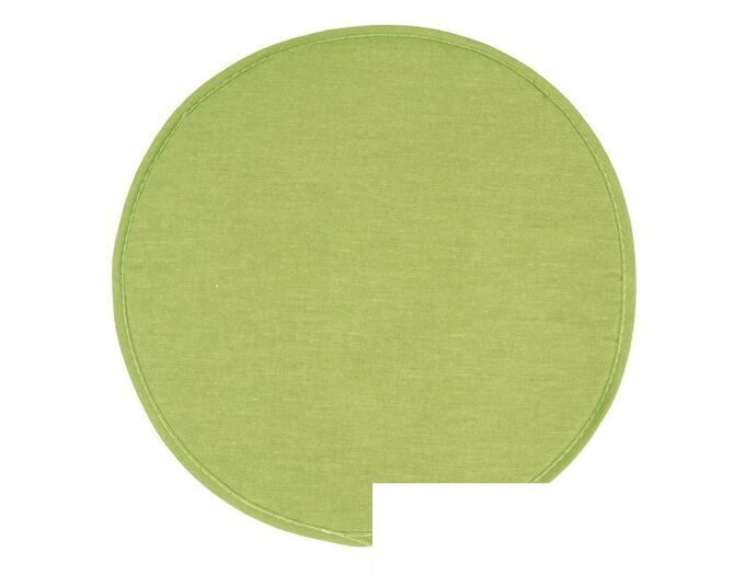 Подушка на стул круглая цвет зеленая d=38 см