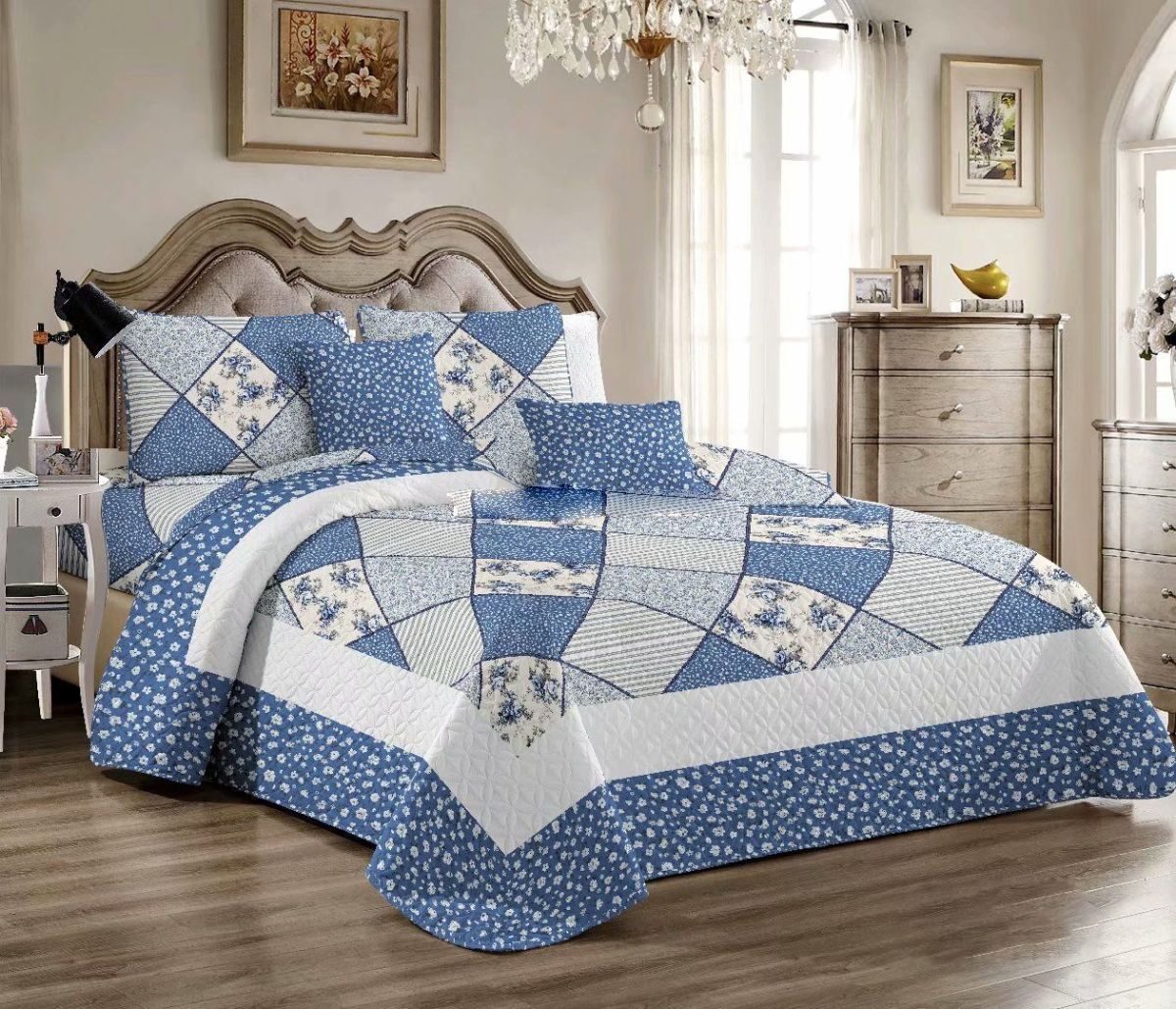 Покрывало стеганое Patchwork Tango 230x250 +2 нав. 50х70 арт.55