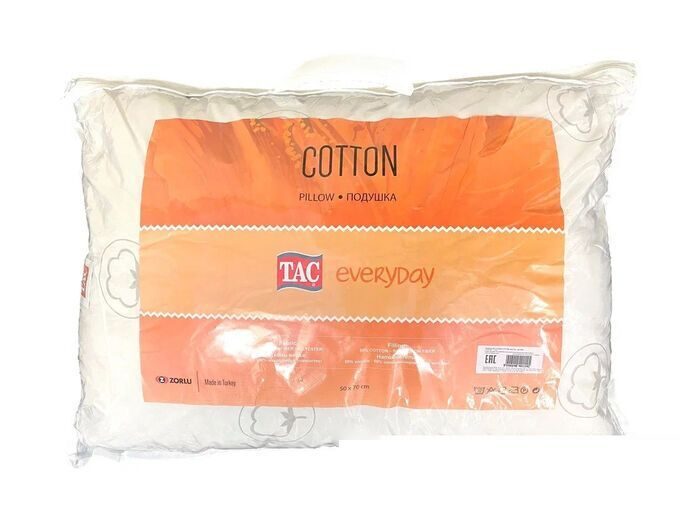 Подушка  TAC с хлопком COTTON 50х70 см белый