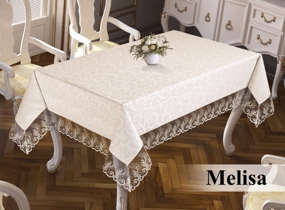 Скатерть EFOR MELISA 160*300  кремовый