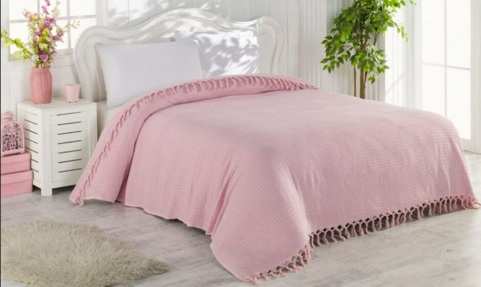 Покрывало  хлопок NICE BED SPREAD 220x240 розовый