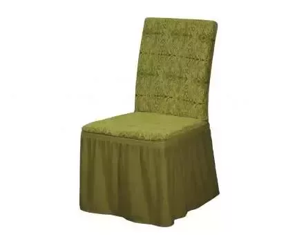 Набор чехлов на стулья зеленая с юбкой - 6шт